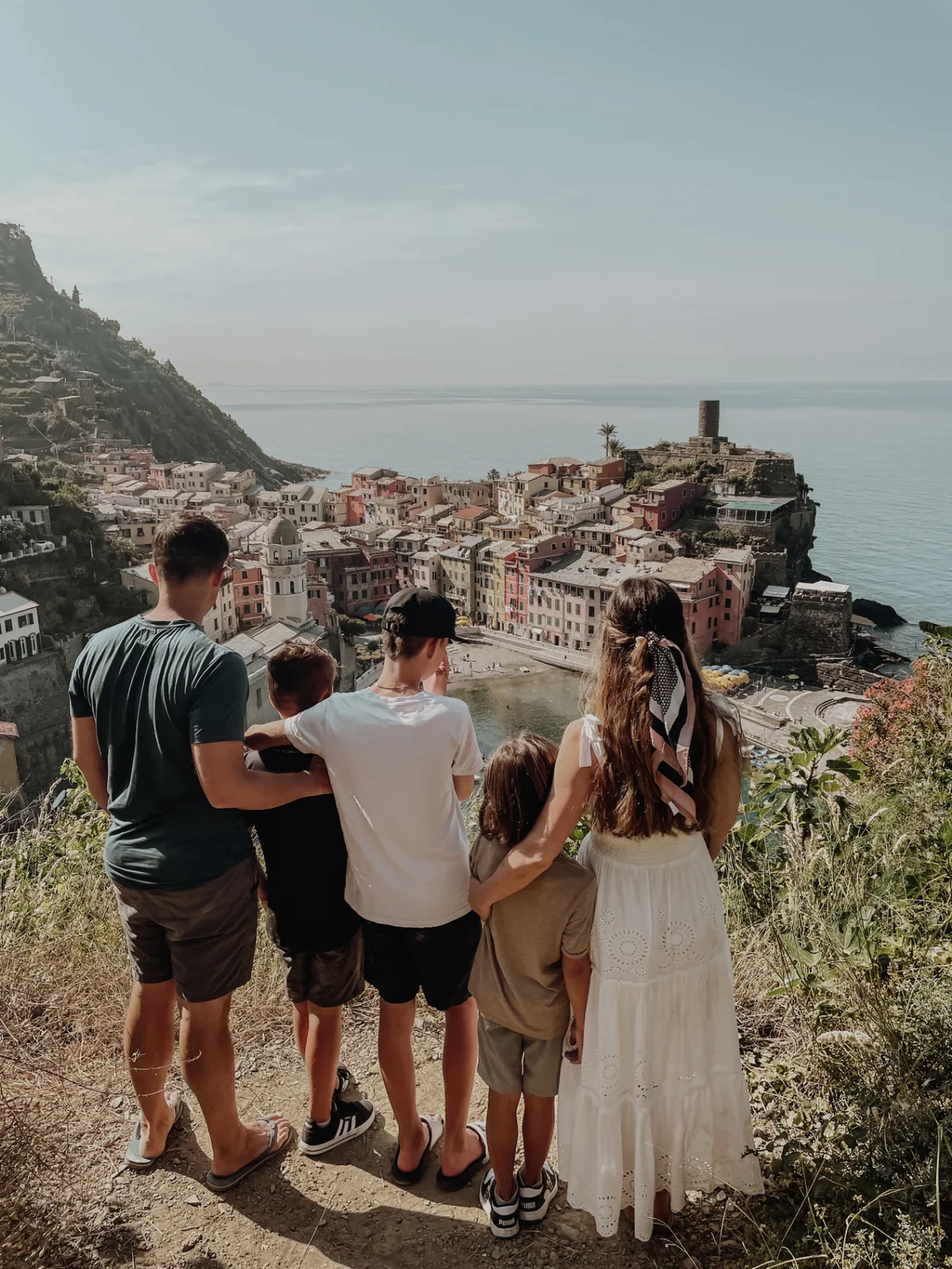 Sarah with family in Italy